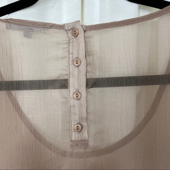 And’or vogue sheer oversized peplum ruffle sleeveless blouse - Picture 3 of 8